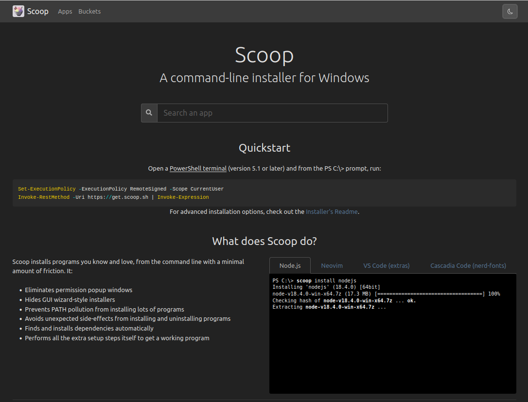 Scoop Installer